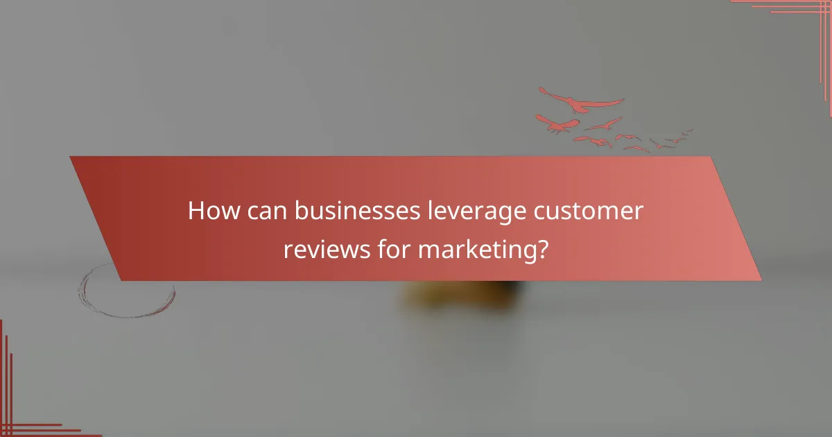 How can businesses leverage customer reviews for marketing?